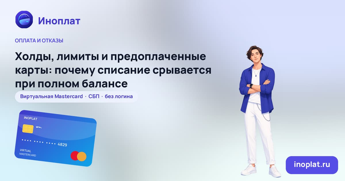 Холды, лимиты и предоплаченные карты: почему списание срывается при полном балансе